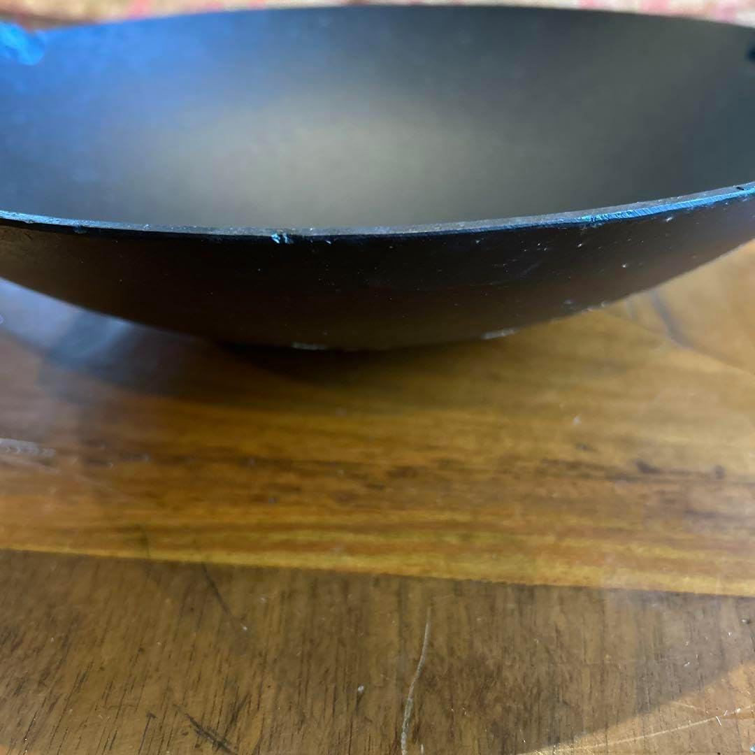 南部鉄　盛栄堂　鋳鉄製 中華鍋 33cm ラタンハンドル 南部鉄 盛栄堂 鋳鉄製 中華鍋 33cm ラタンハンドル